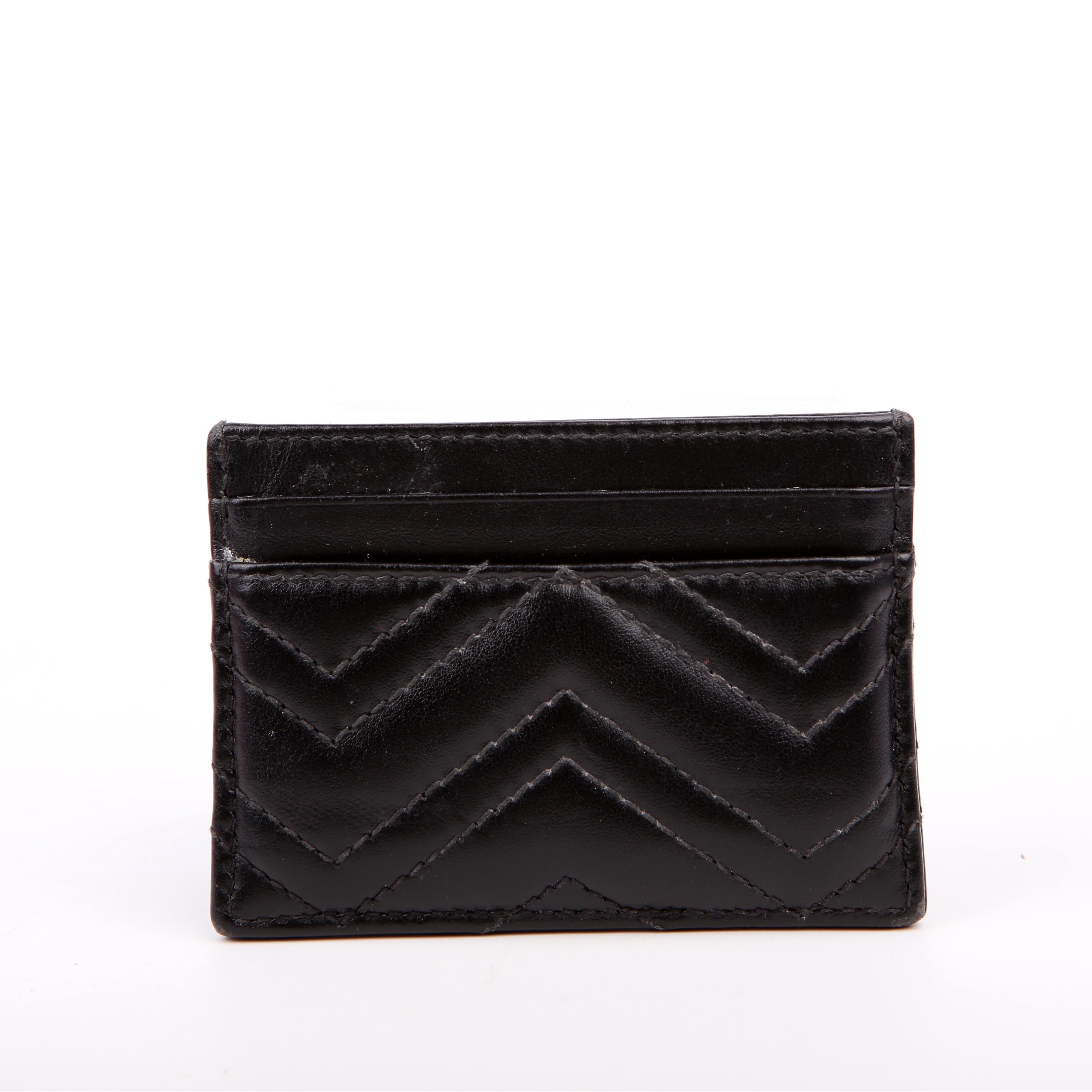 Gucci 443127 GG Marmont Card Holder Black