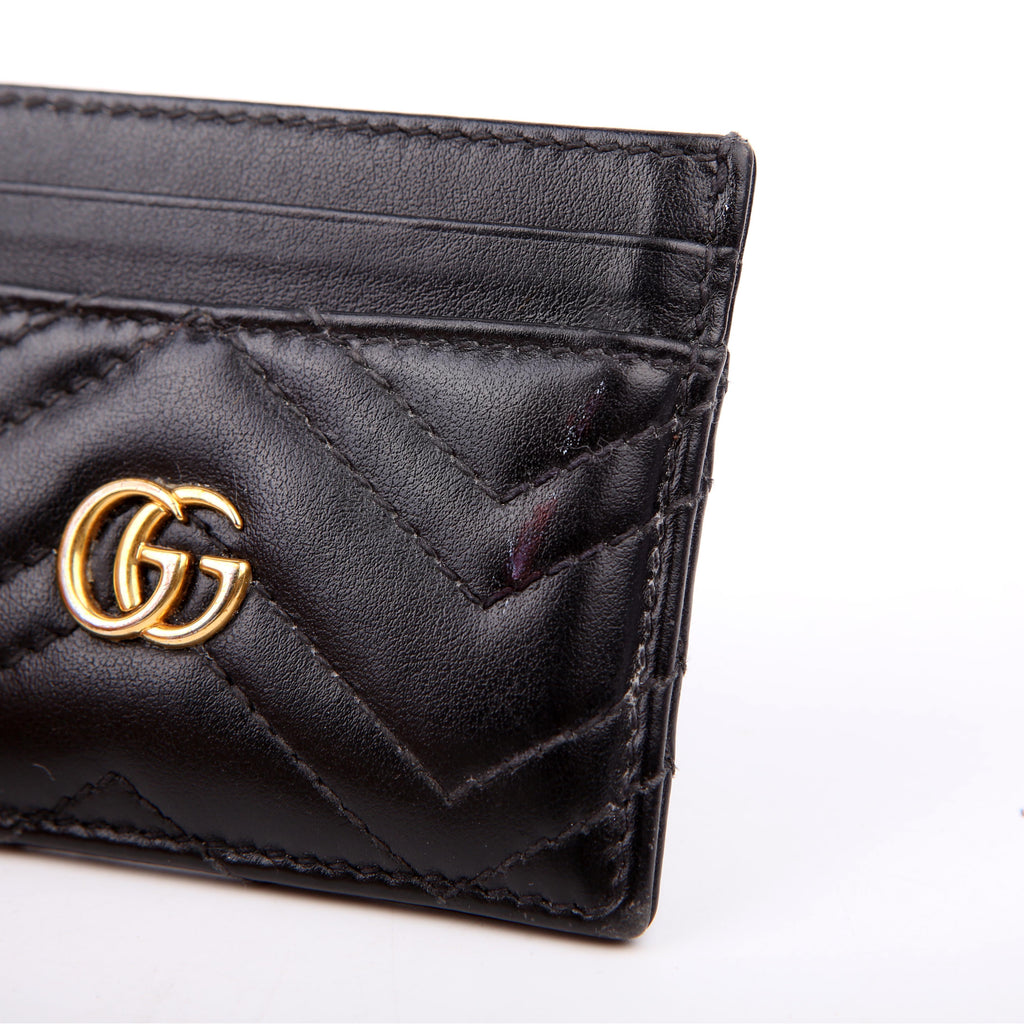 Gucci 443127 GG Marmont Card Holder Black