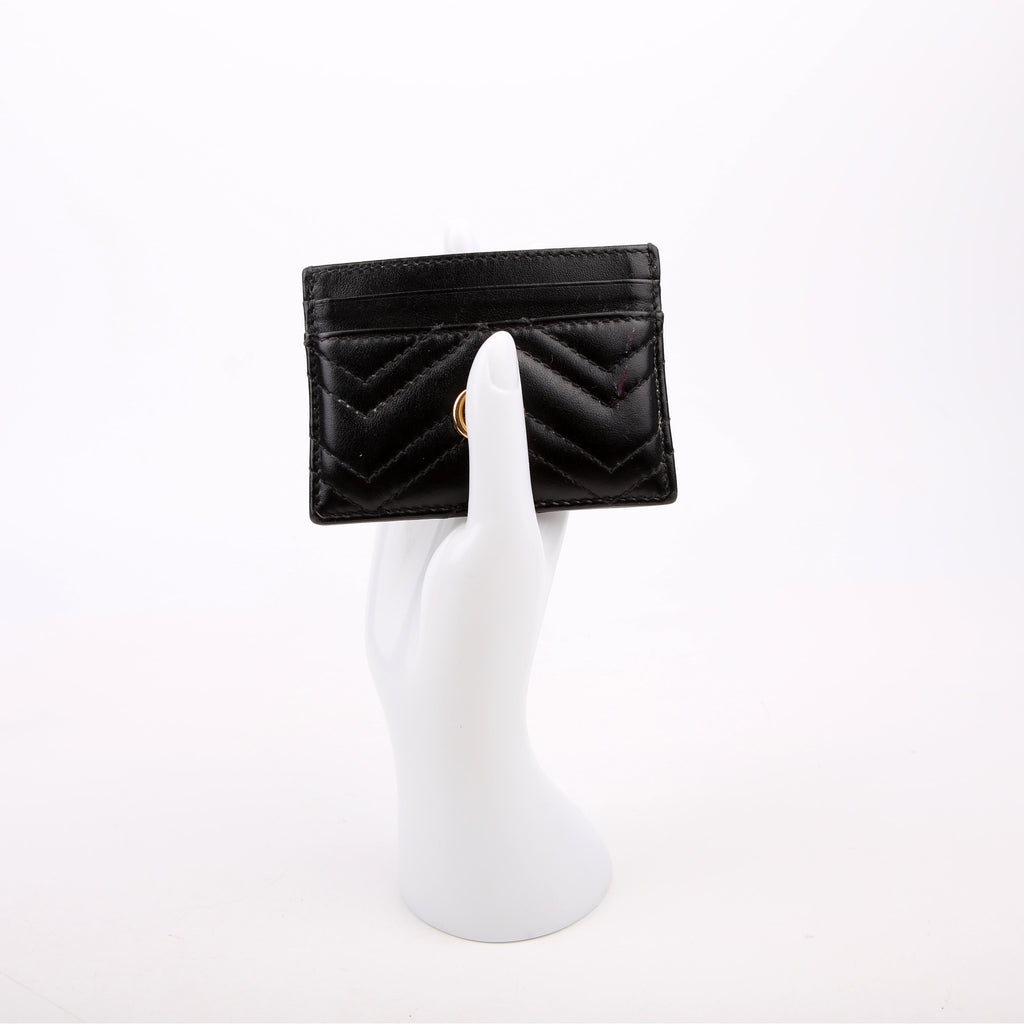 Gucci 443127 GG Marmont Card Holder Black