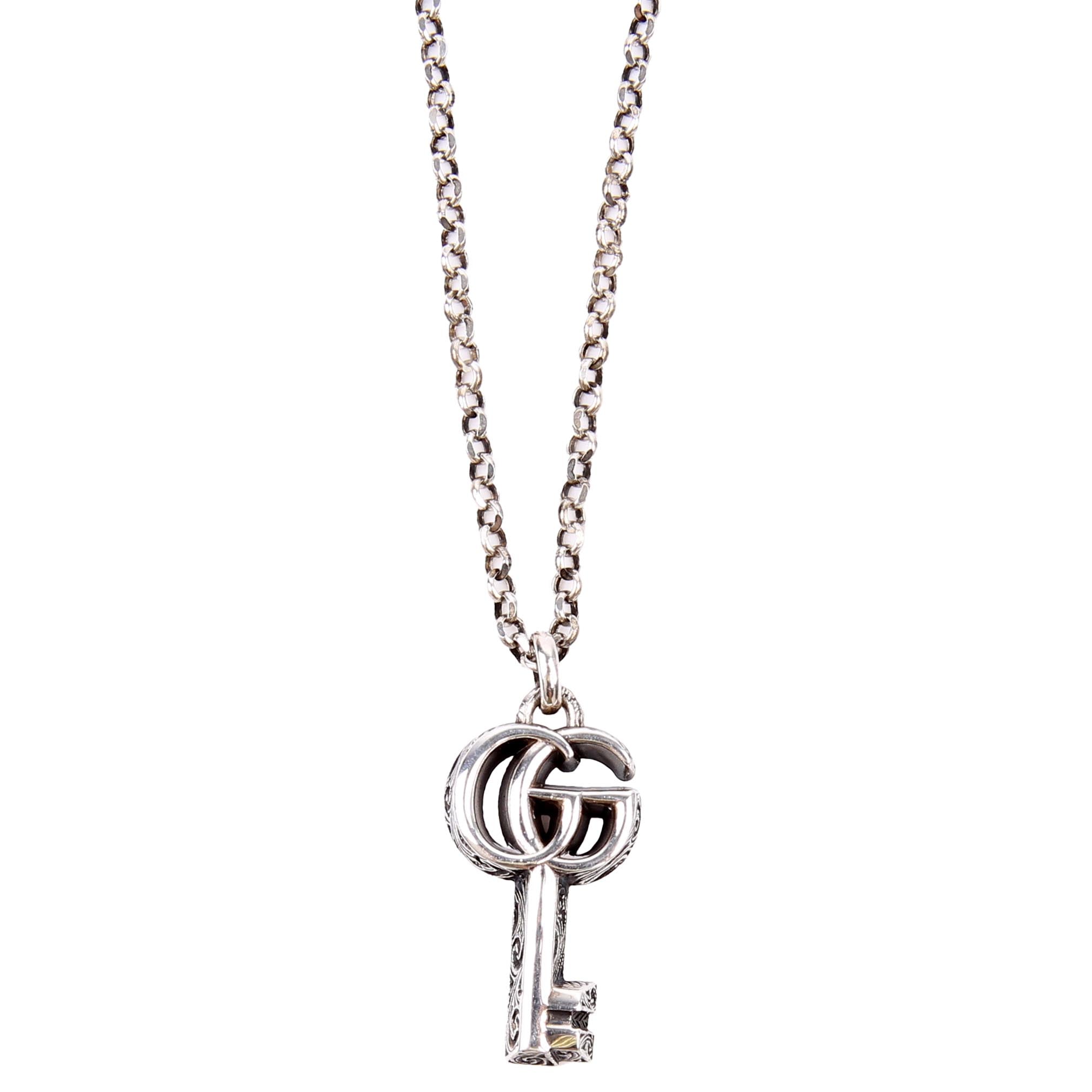 Gucci Double G Key Pendant Necklace 925
