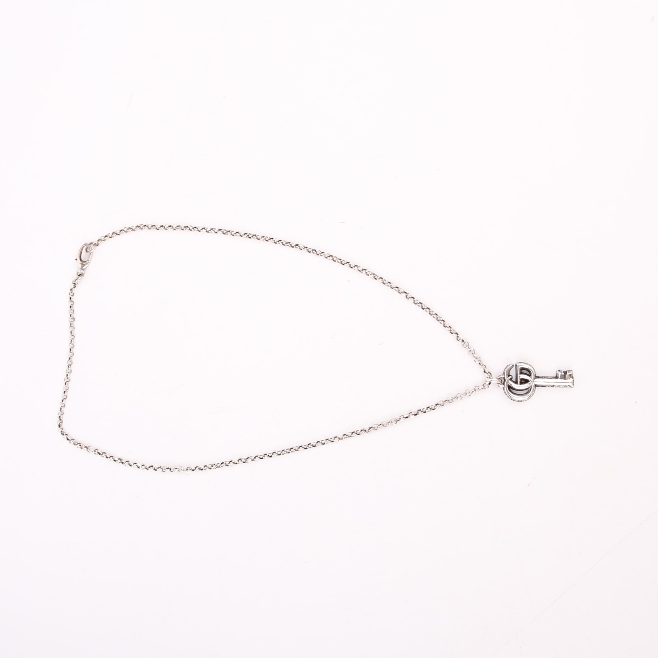 Gucci Double G Key Pendant Necklace 925