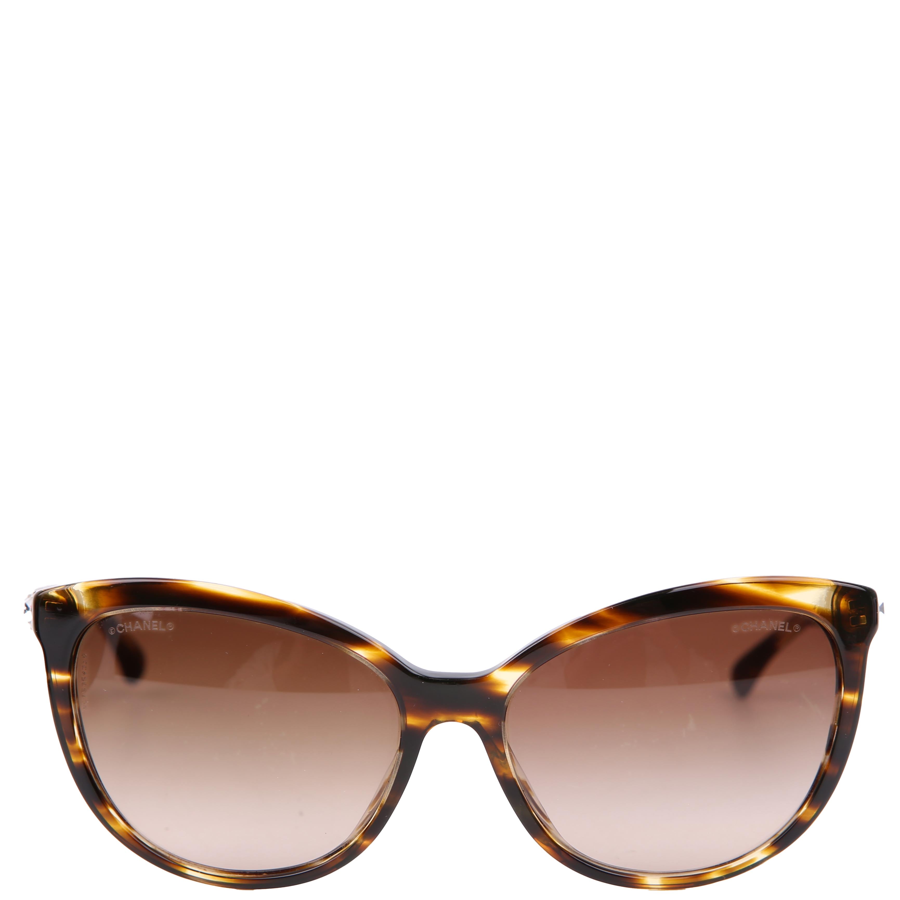 5307-B CC Crystal Baguette Sunglasses Brown