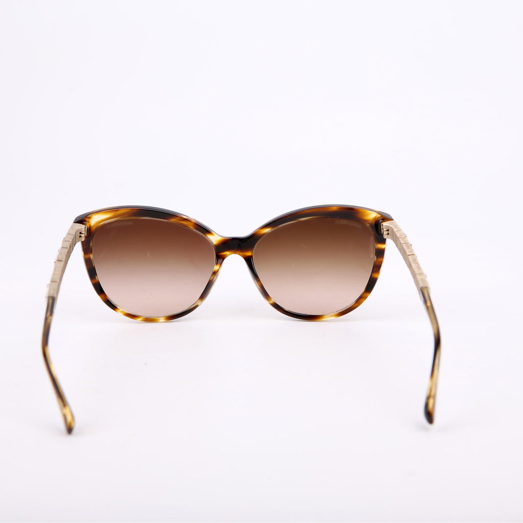 5307-B CC Crystal Baguette Sunglasses Brown
