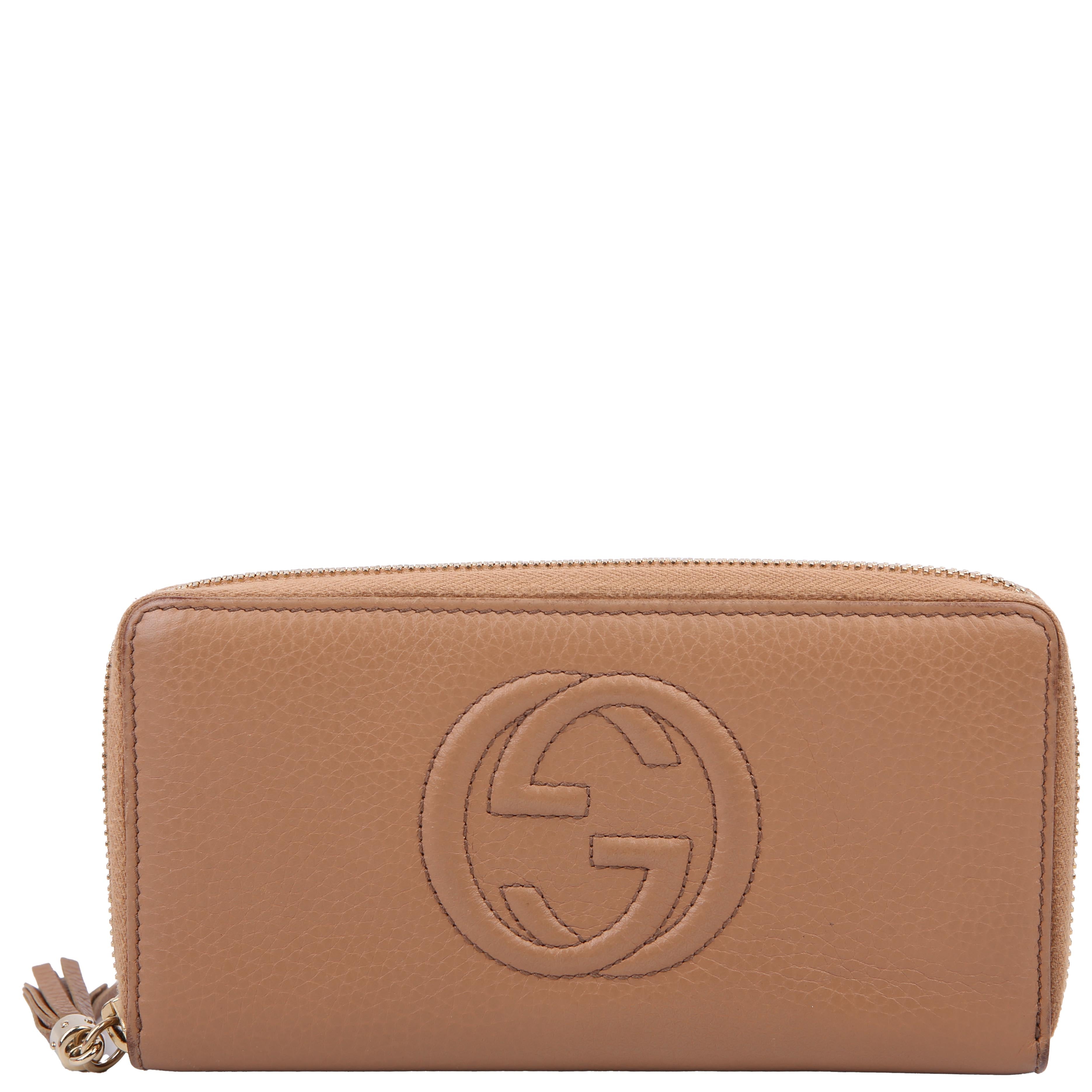 Gucci 308004 Soho Zippy Wallet Tan