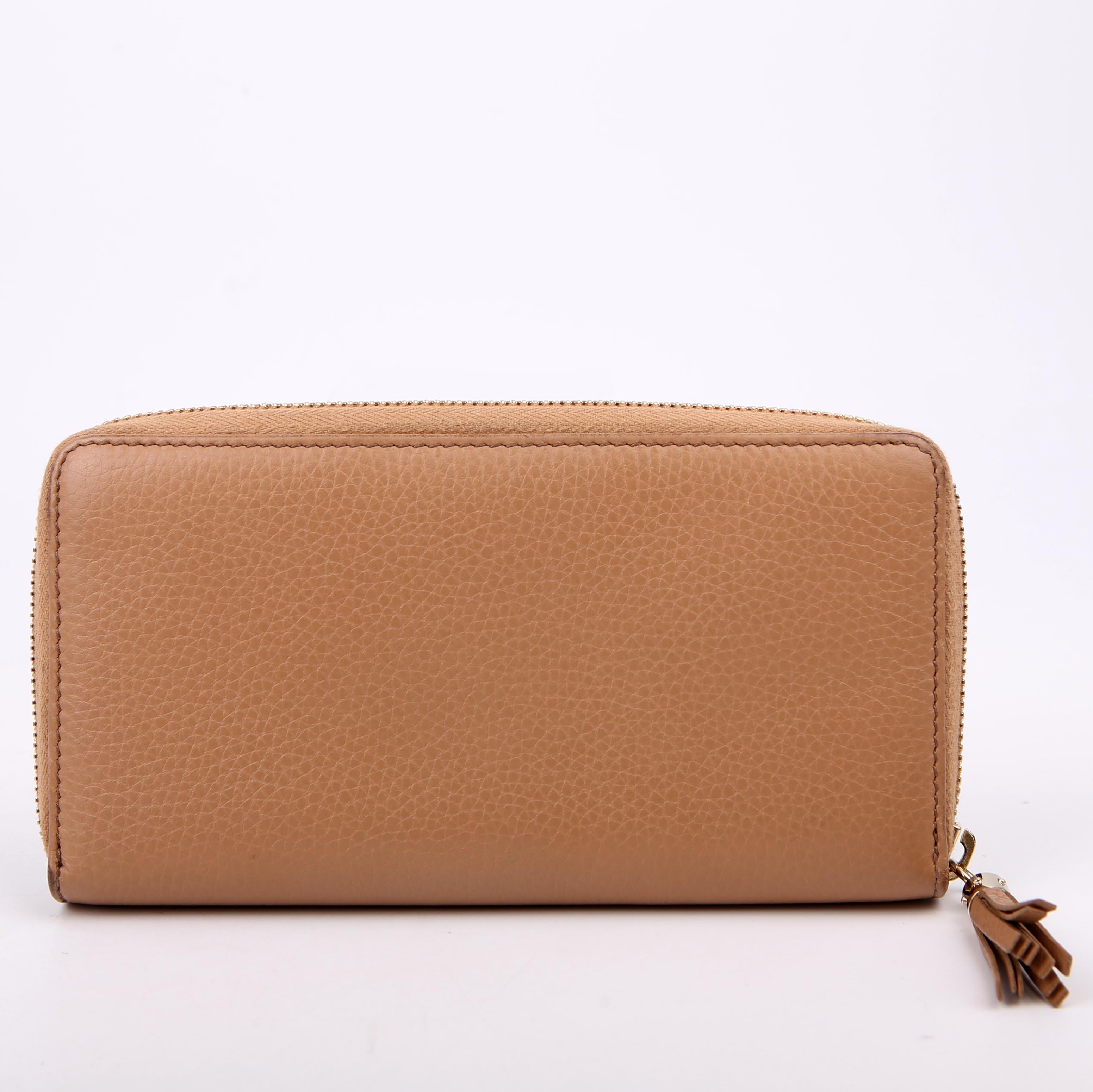 Gucci 308004 Soho Zippy Wallet Tan