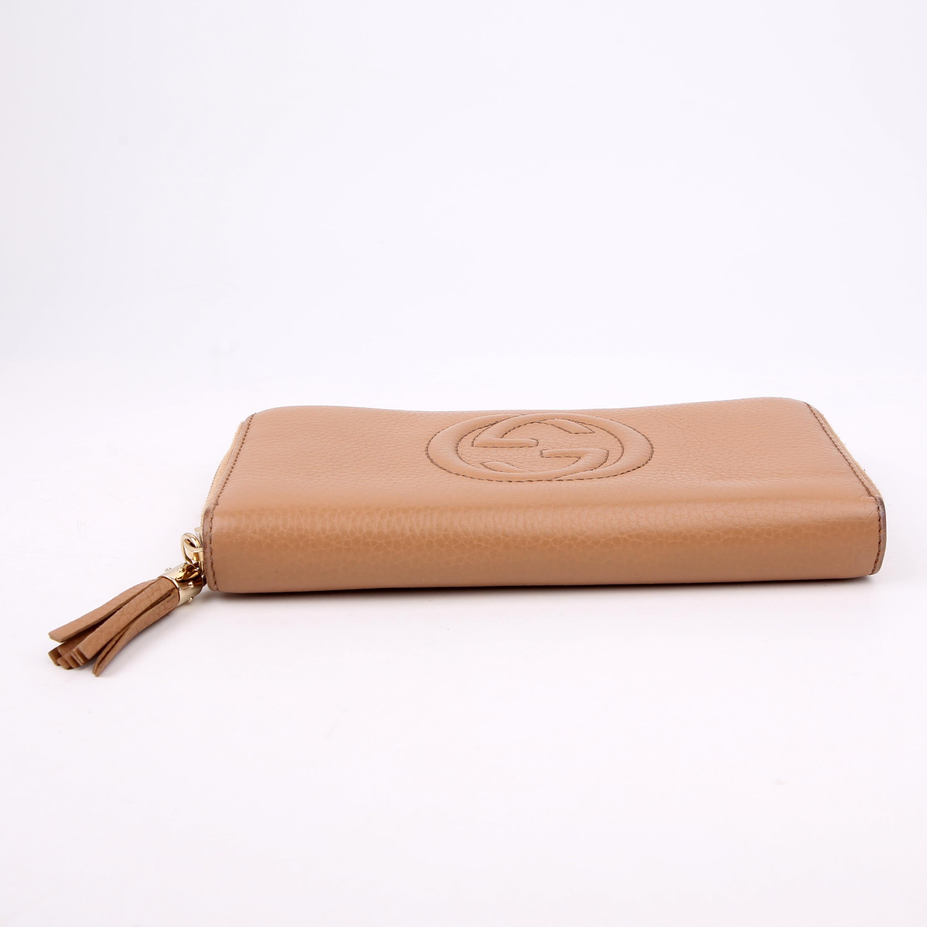 Gucci 308004 Soho Zippy Wallet Tan