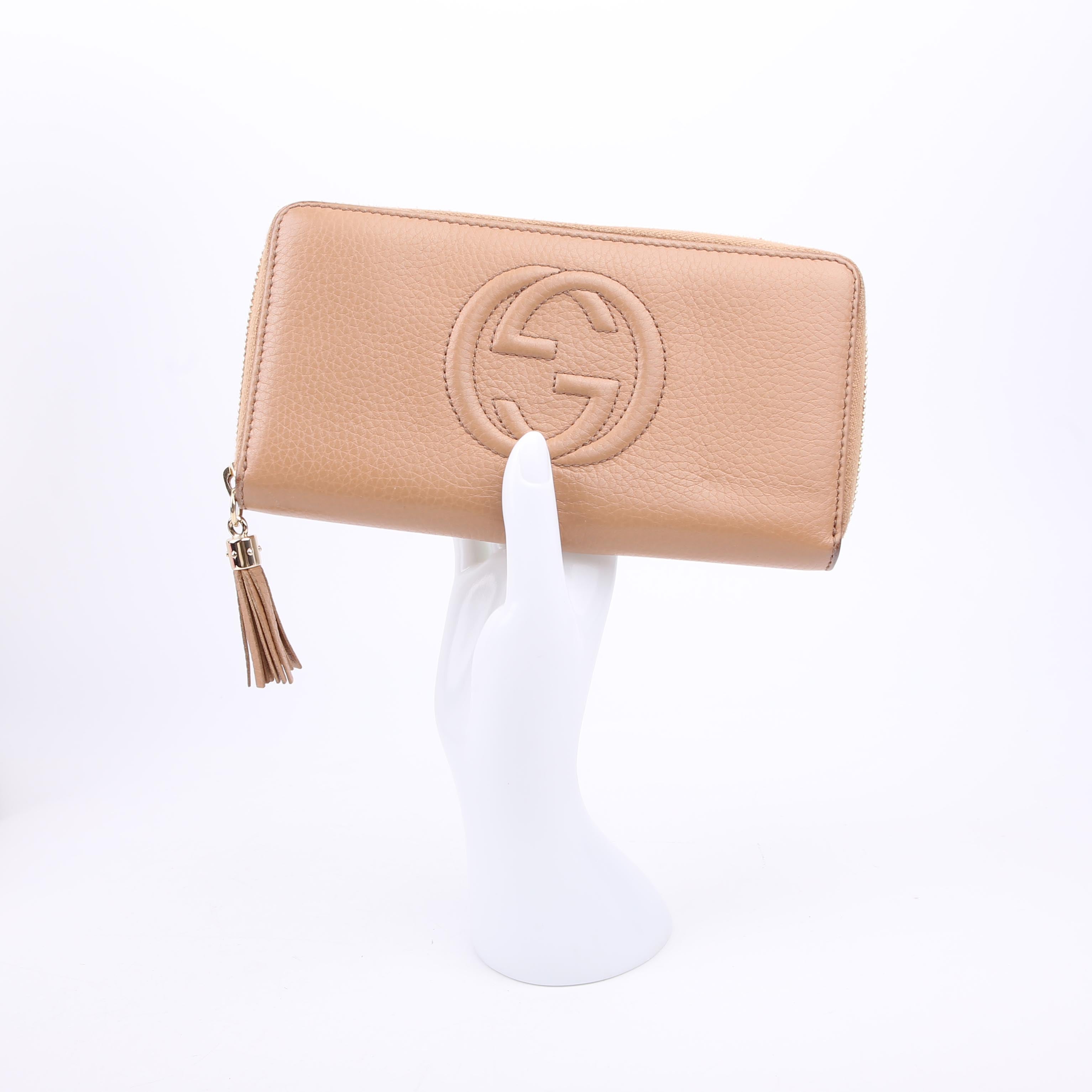 Gucci 308004 Soho Zippy Wallet Tan
