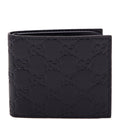 Gucci 779836 GG Emblem Bi-Fold Wallet Blue