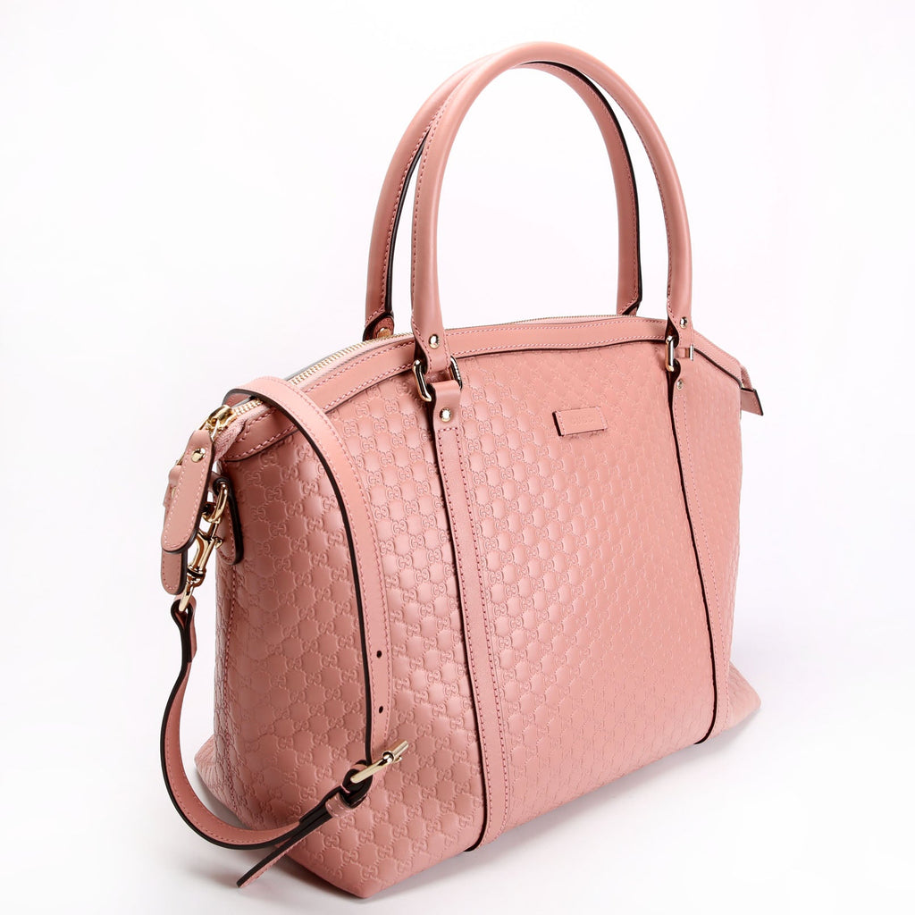 Gucci 449657 Micro Guccissima Zip Tote Pink