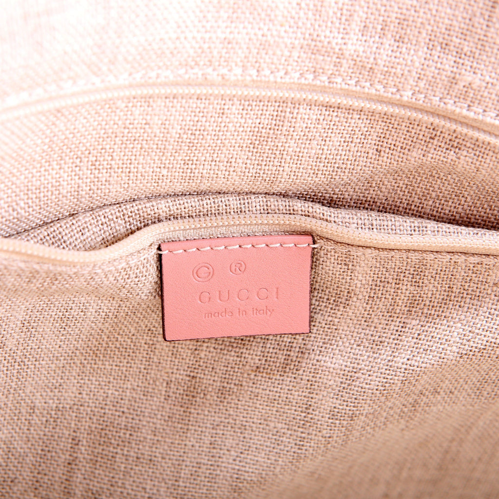 Gucci 449657 Micro Guccissima Zip Tote Pink