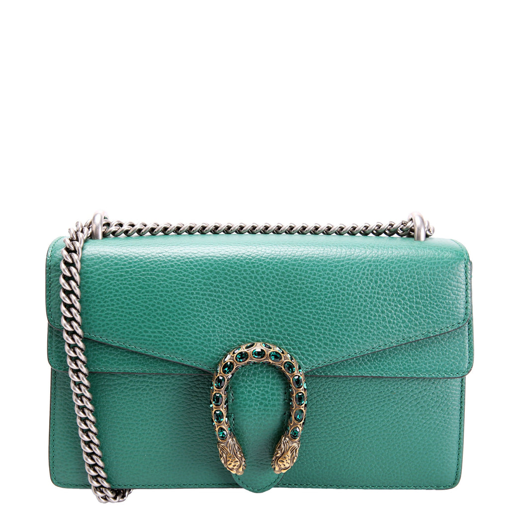 Gucci 400249 Dionysus Leather Shoulder Small Green