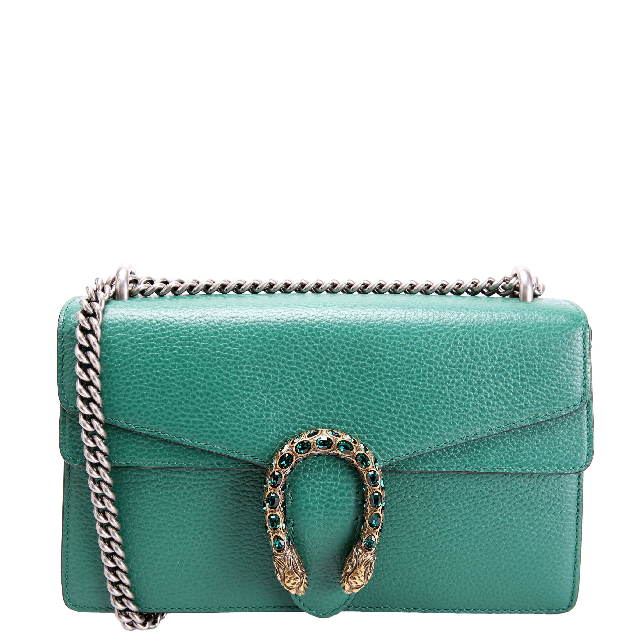 Gucci 400249 Dionysus Leather Shoulder Small Green
