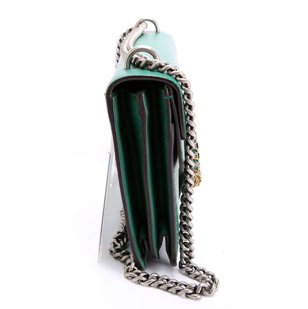 Gucci 400249 Dionysus Leather Shoulder Small Green