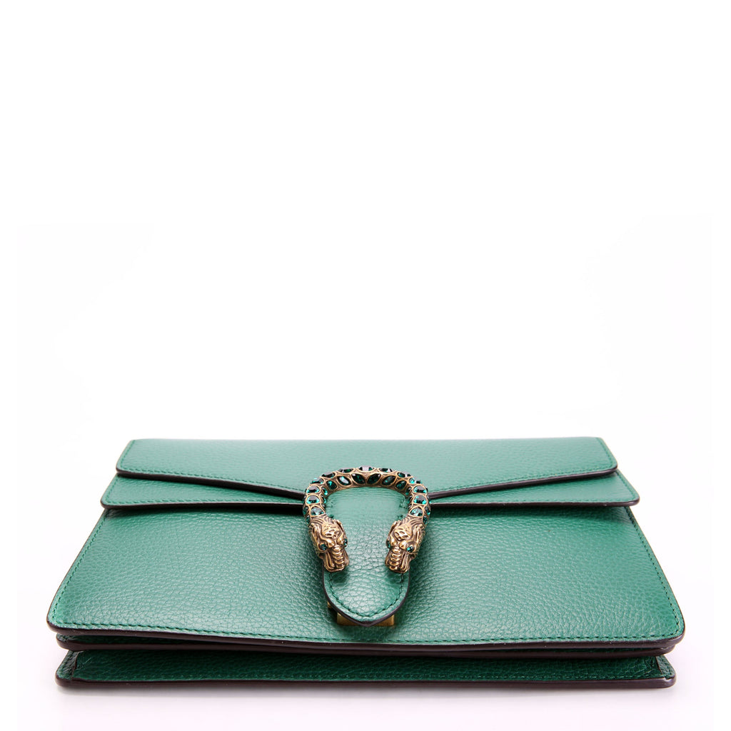 Gucci 400249 Dionysus Leather Shoulder Small Green