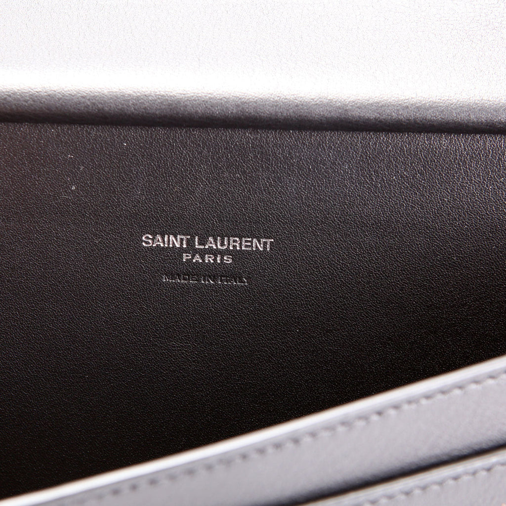 SAINT LAURENT Logo Leather Belt Bag 823179 Black