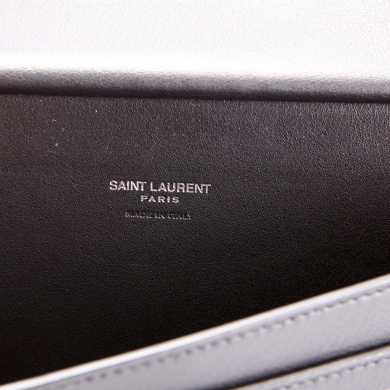 SAINT LAURENT Logo Leather Belt Bag 823179 Black