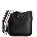 Prada 1BH191 Leather Mini Shoulder Bag Black
