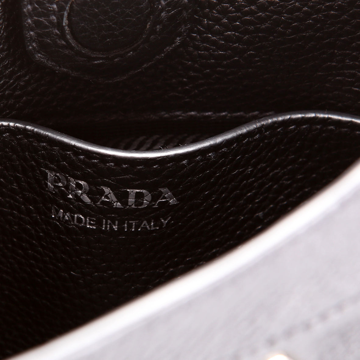 Prada 1BH191 Leather Mini Shoulder Bag Black