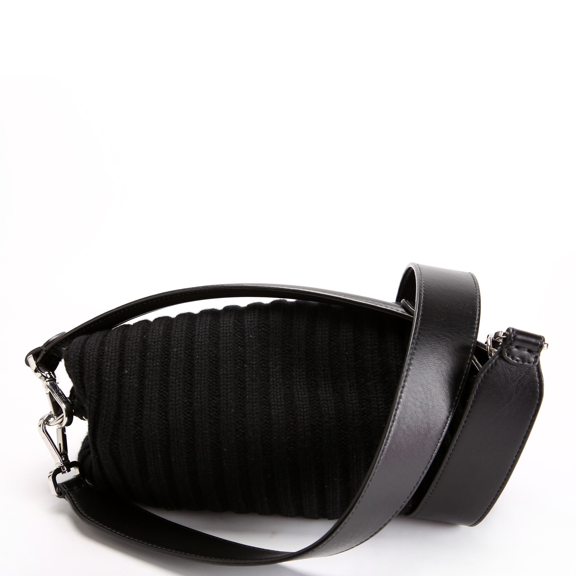 Fendi 7VA572 Baguette Knit Wool Black