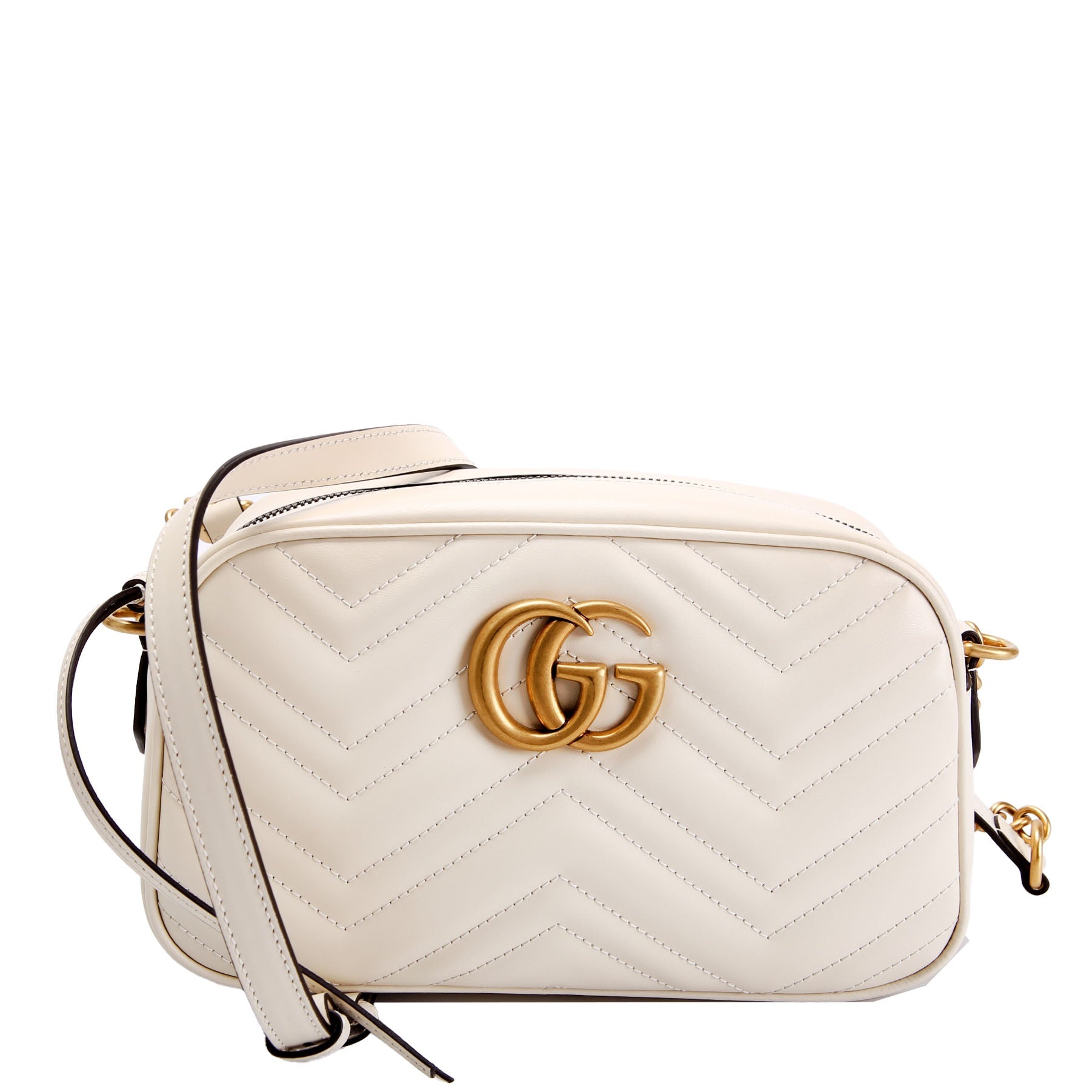 Gucci 447632 Marmont Small Leather Camera Ivory