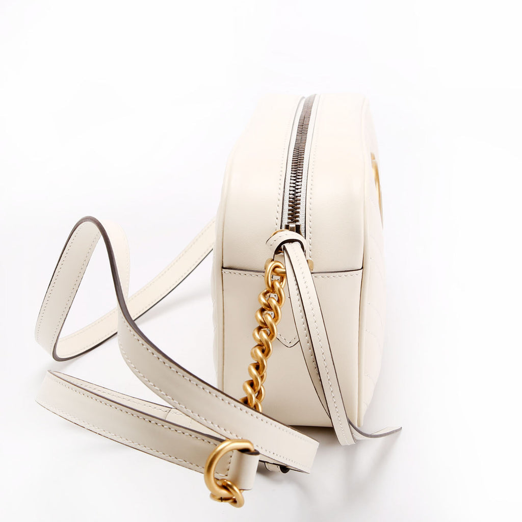 Gucci 447632 Marmont Small Leather Camera Ivory