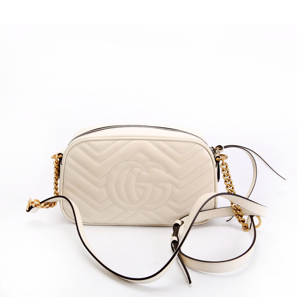 Gucci 447632 Marmont Small Leather Camera Ivory