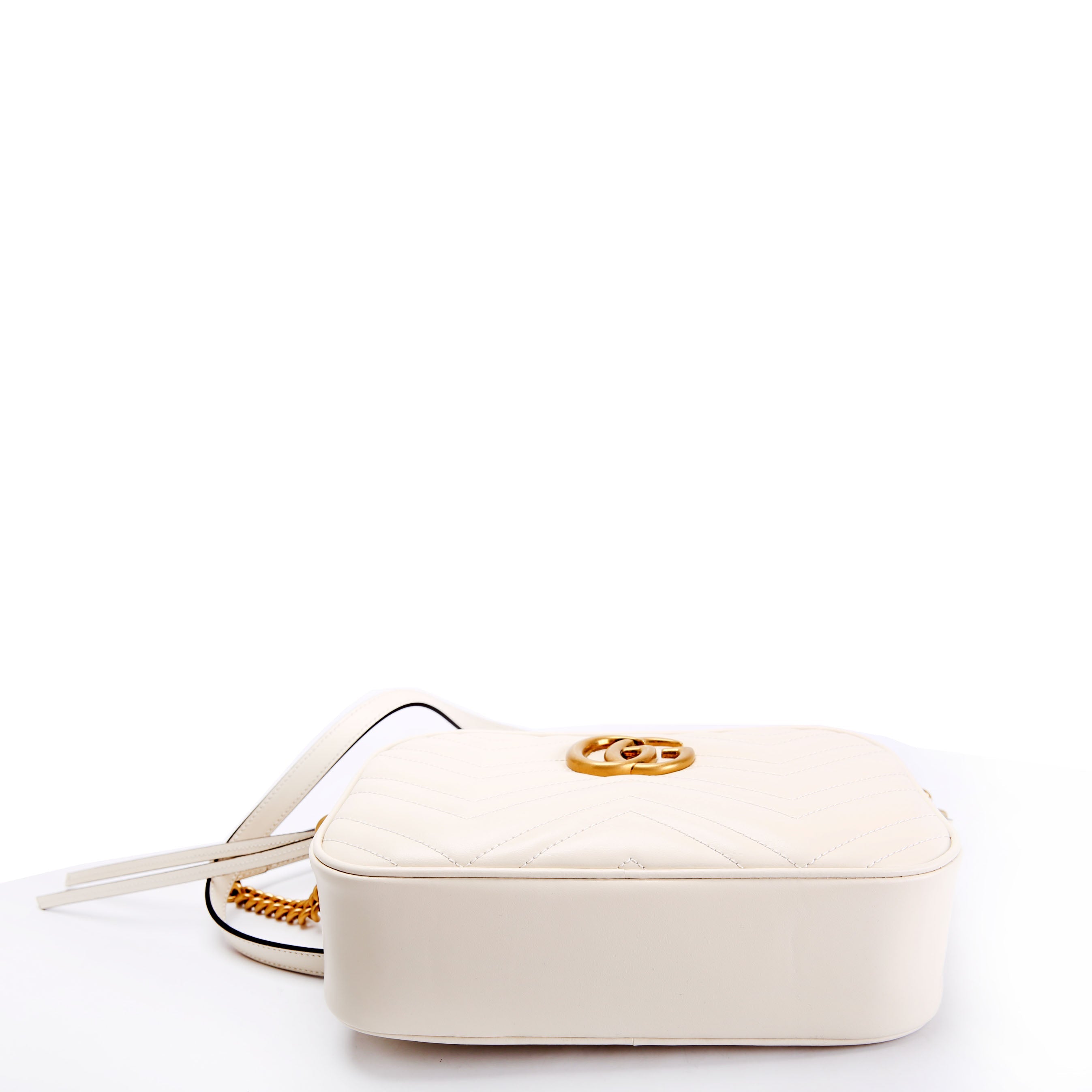 Gucci 447632 Marmont Small Leather Camera Ivory