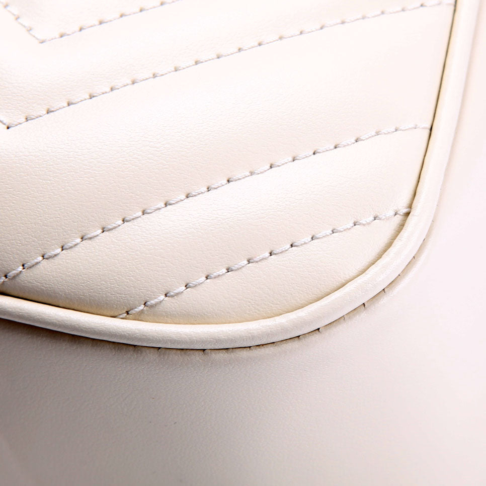 Gucci 447632 Marmont Small Leather Camera Ivory