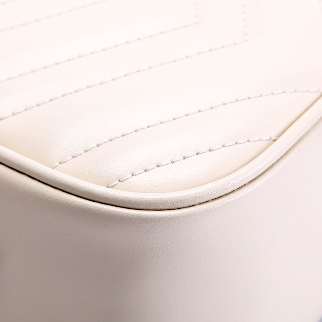 Gucci 447632 Marmont Small Leather Camera Ivory