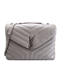 SAINT LAURENT LouLou Medium Quilted 459749 Grey