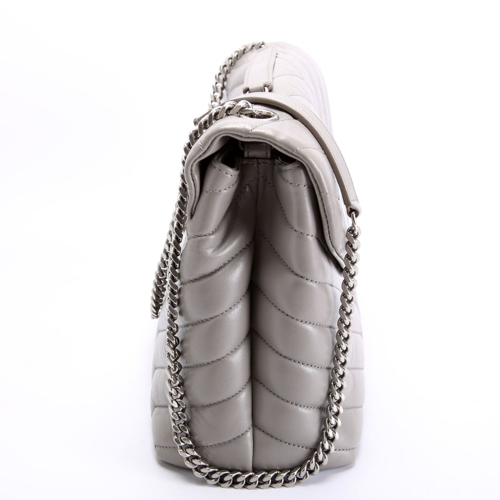 SAINT LAURENT LouLou Medium Quilted 459749 Grey