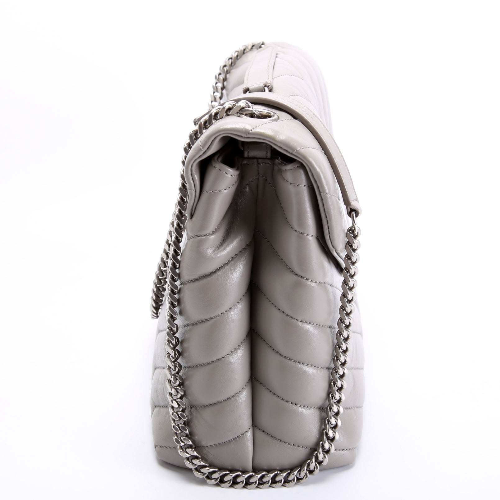 SAINT LAURENT LouLou Medium Quilted 459749 Grey