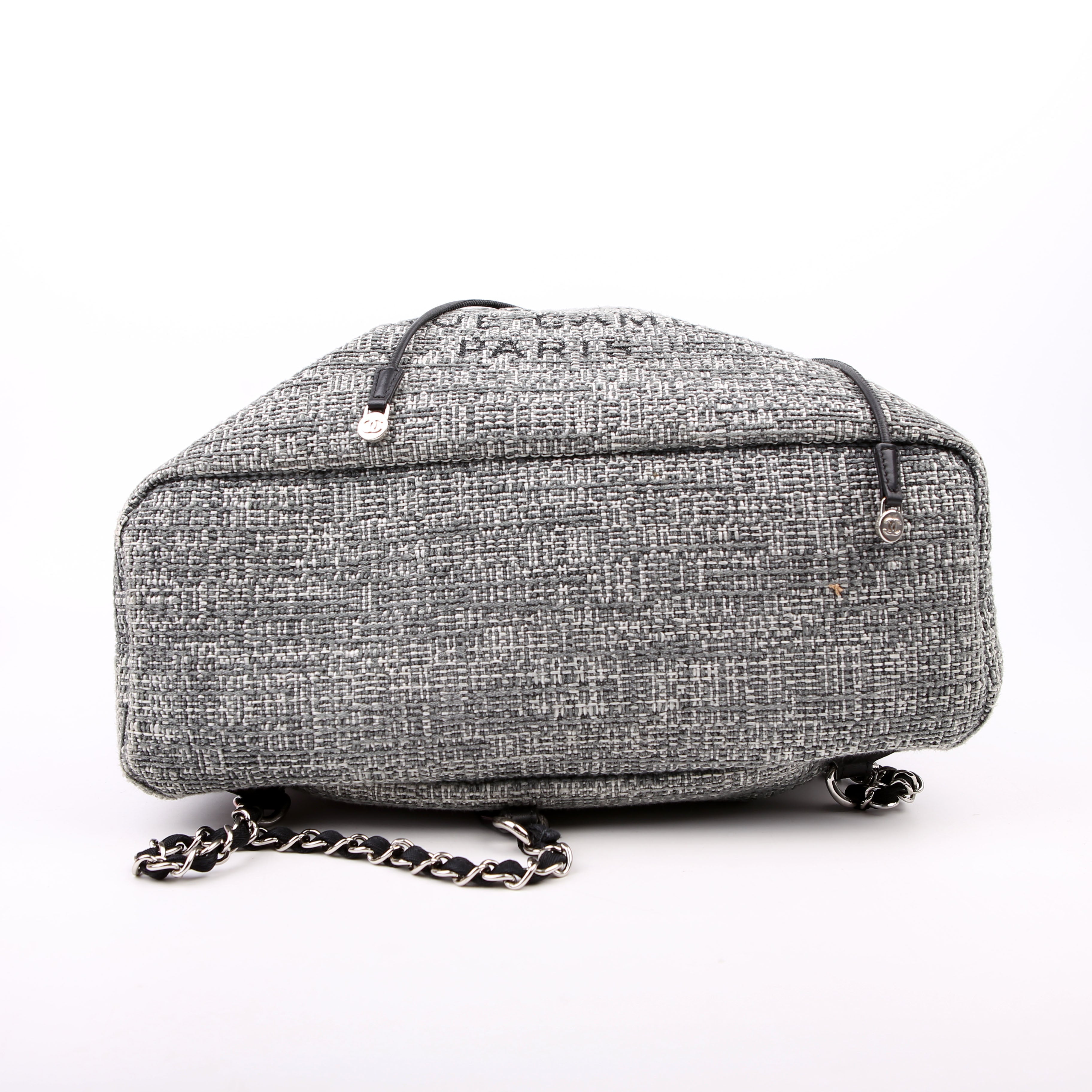 Deauville Drawstring Backpack Tweed 25M Gray