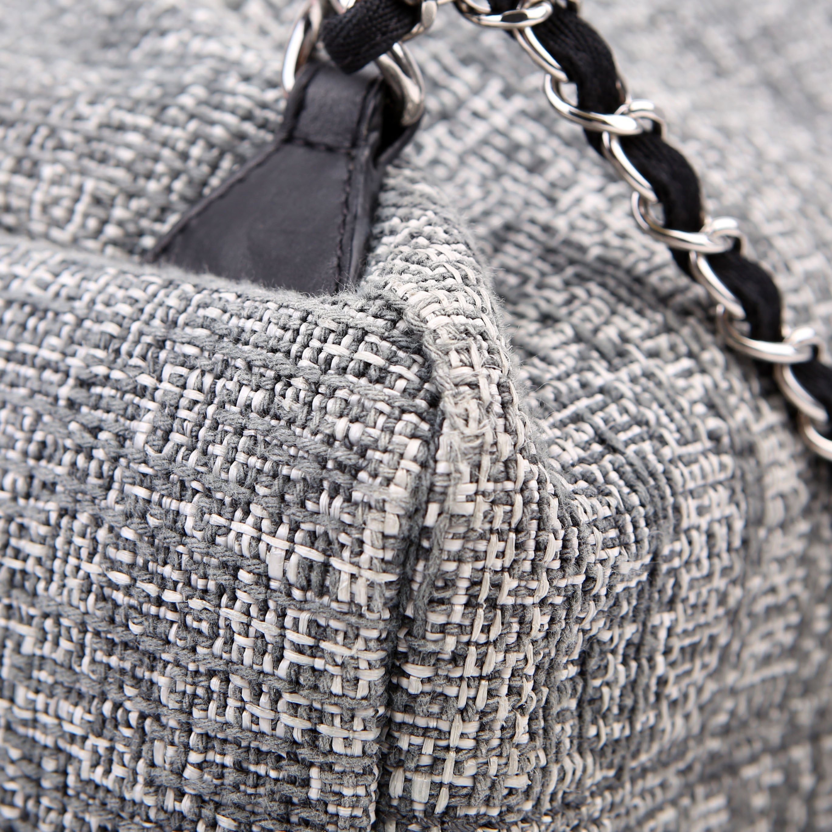 Deauville Drawstring Backpack Tweed 25M Gray