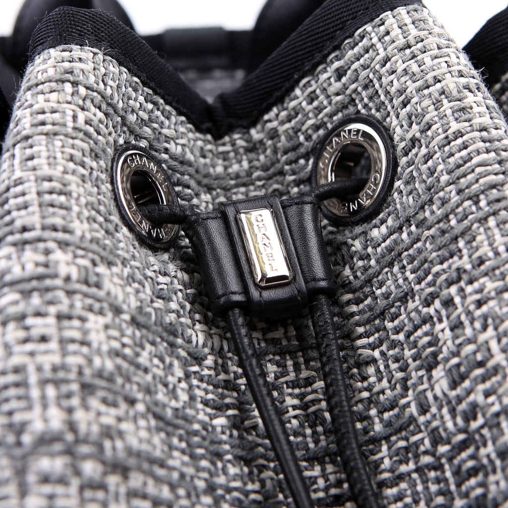 Deauville Drawstring Backpack Tweed 25M Gray