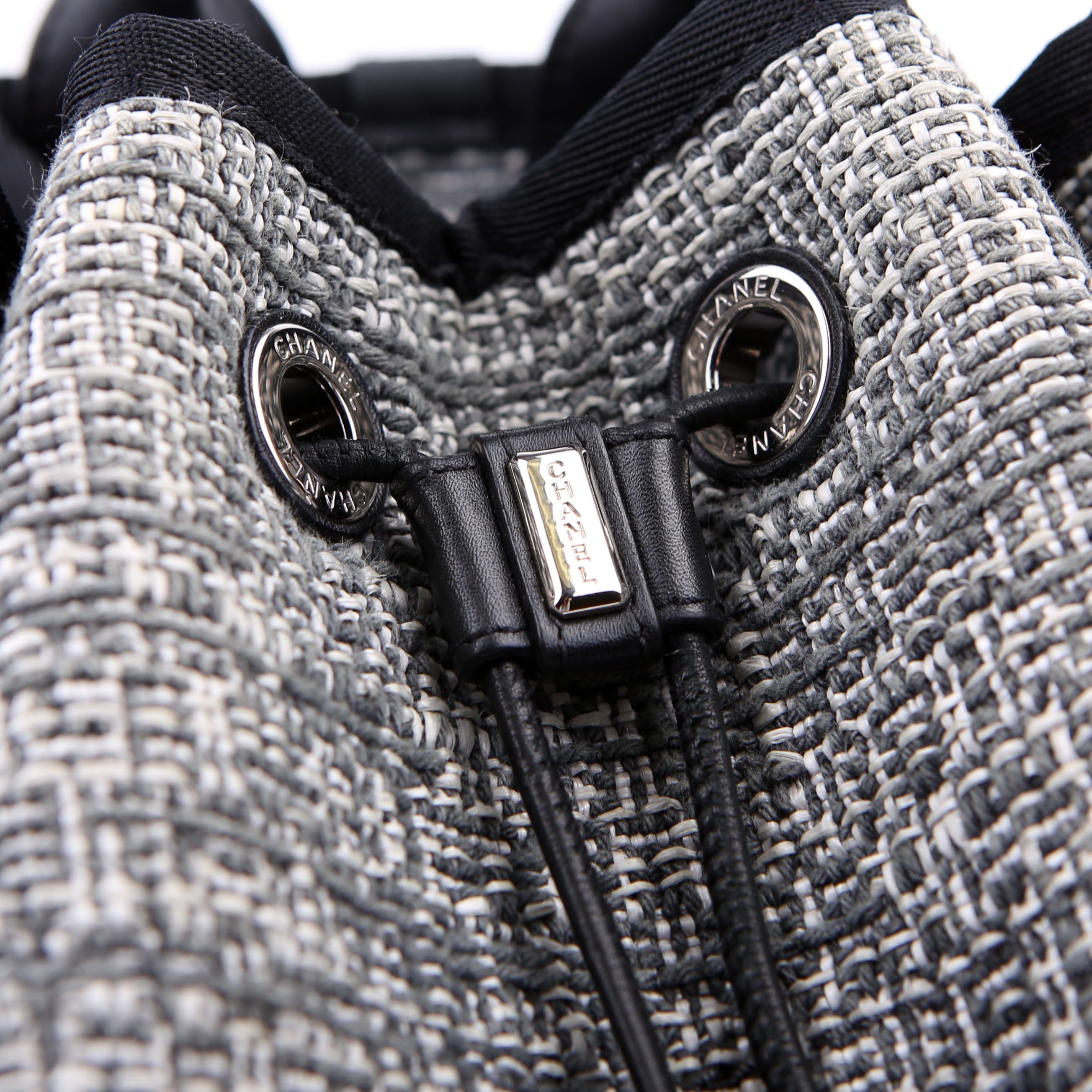 Deauville Drawstring Backpack Tweed 25M Gray