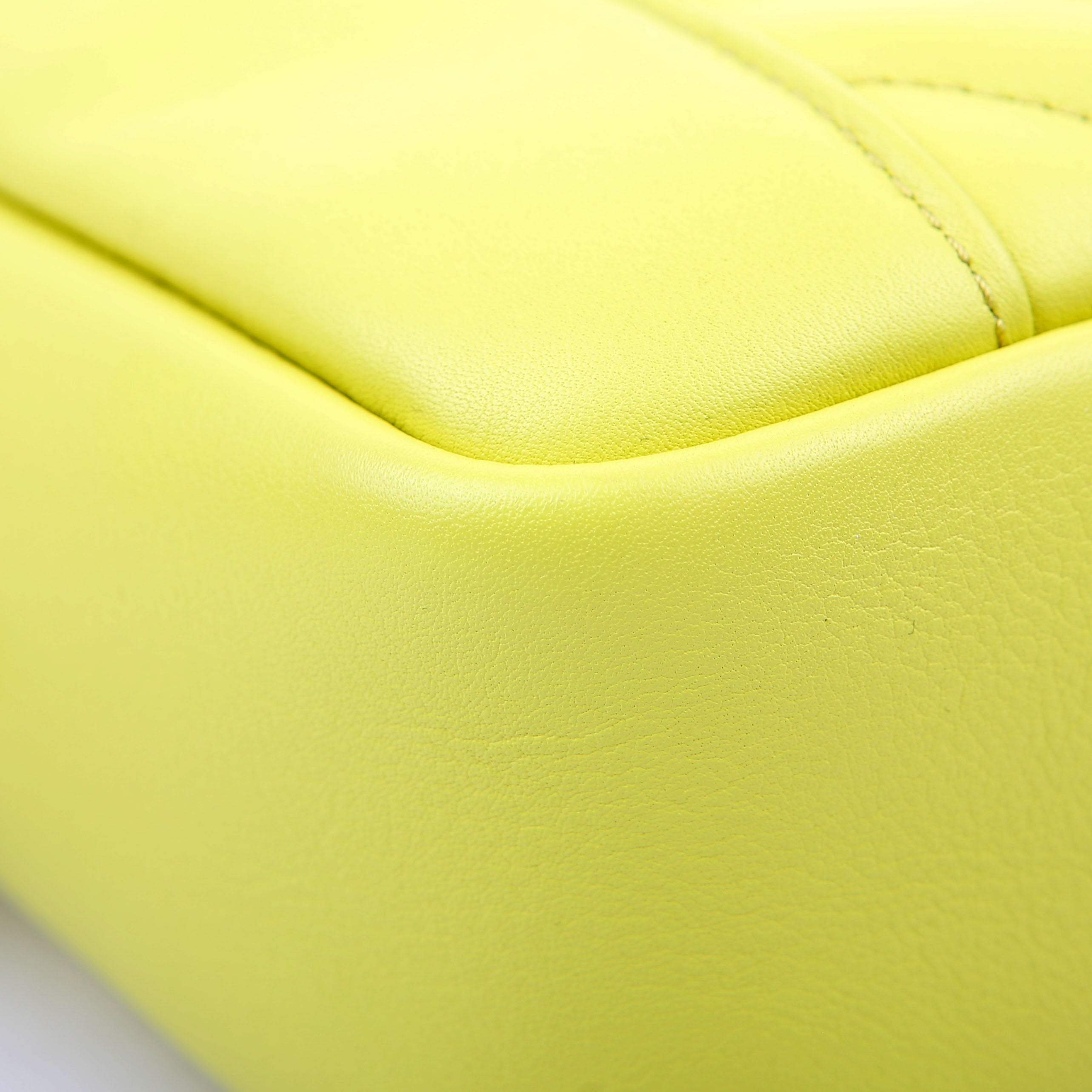Daily Chevron Camera Bag Lambskin Yellow 27M