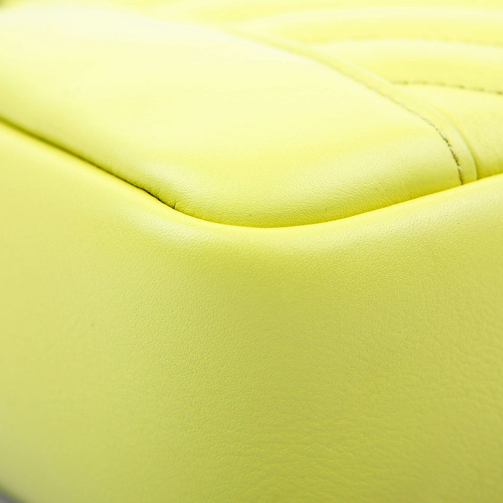 Daily Chevron Camera Bag Lambskin Yellow 27M