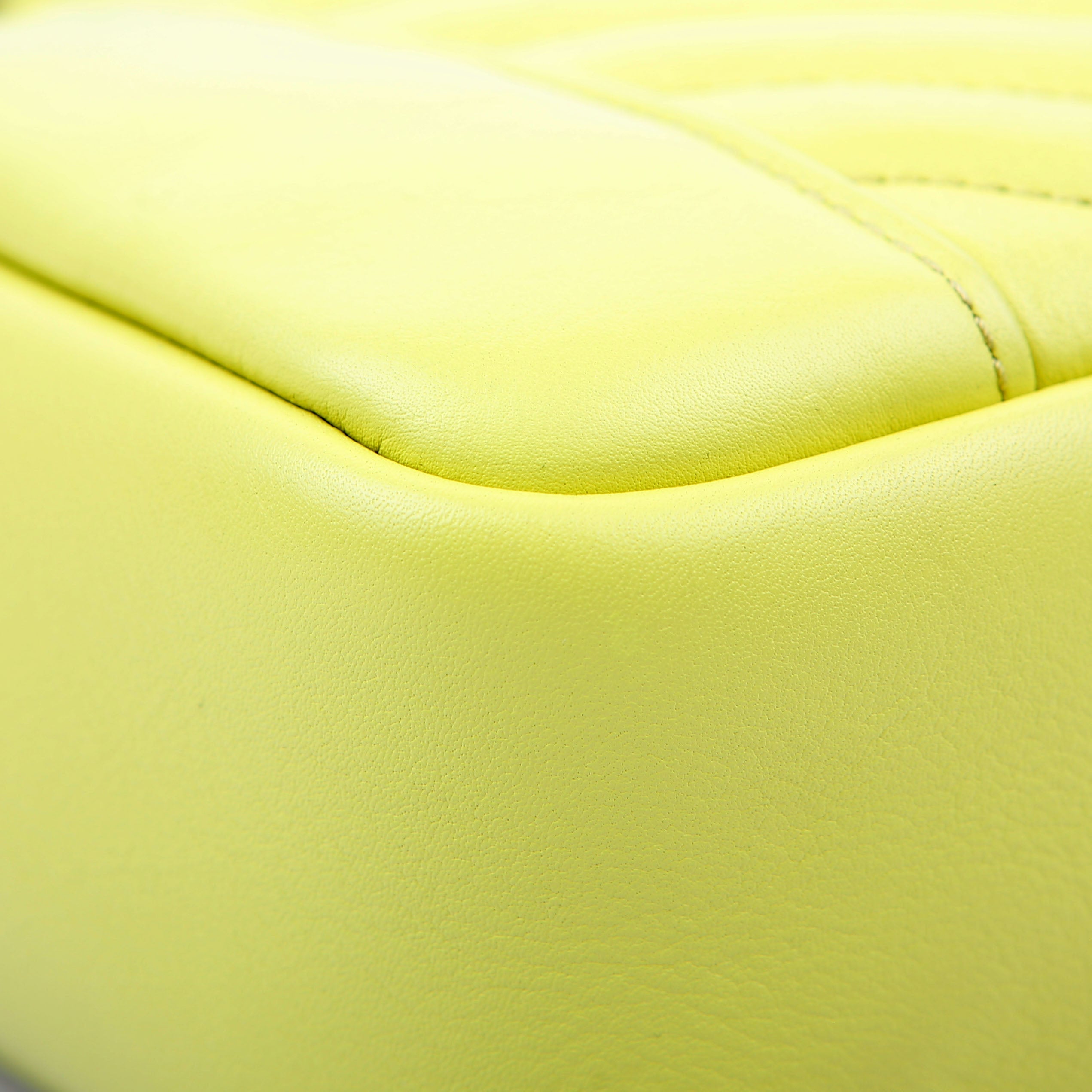 Daily Chevron Camera Bag Lambskin Yellow 27M