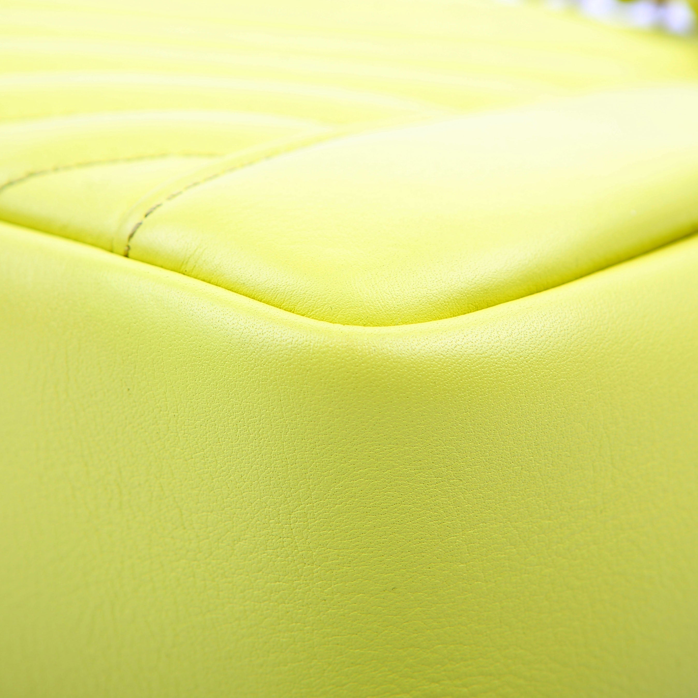 Daily Chevron Camera Bag Lambskin Yellow 27M