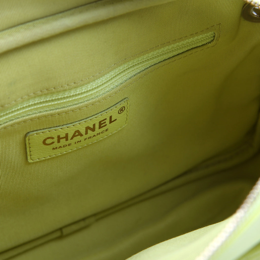 Daily Chevron Camera Bag Lambskin Yellow 27M