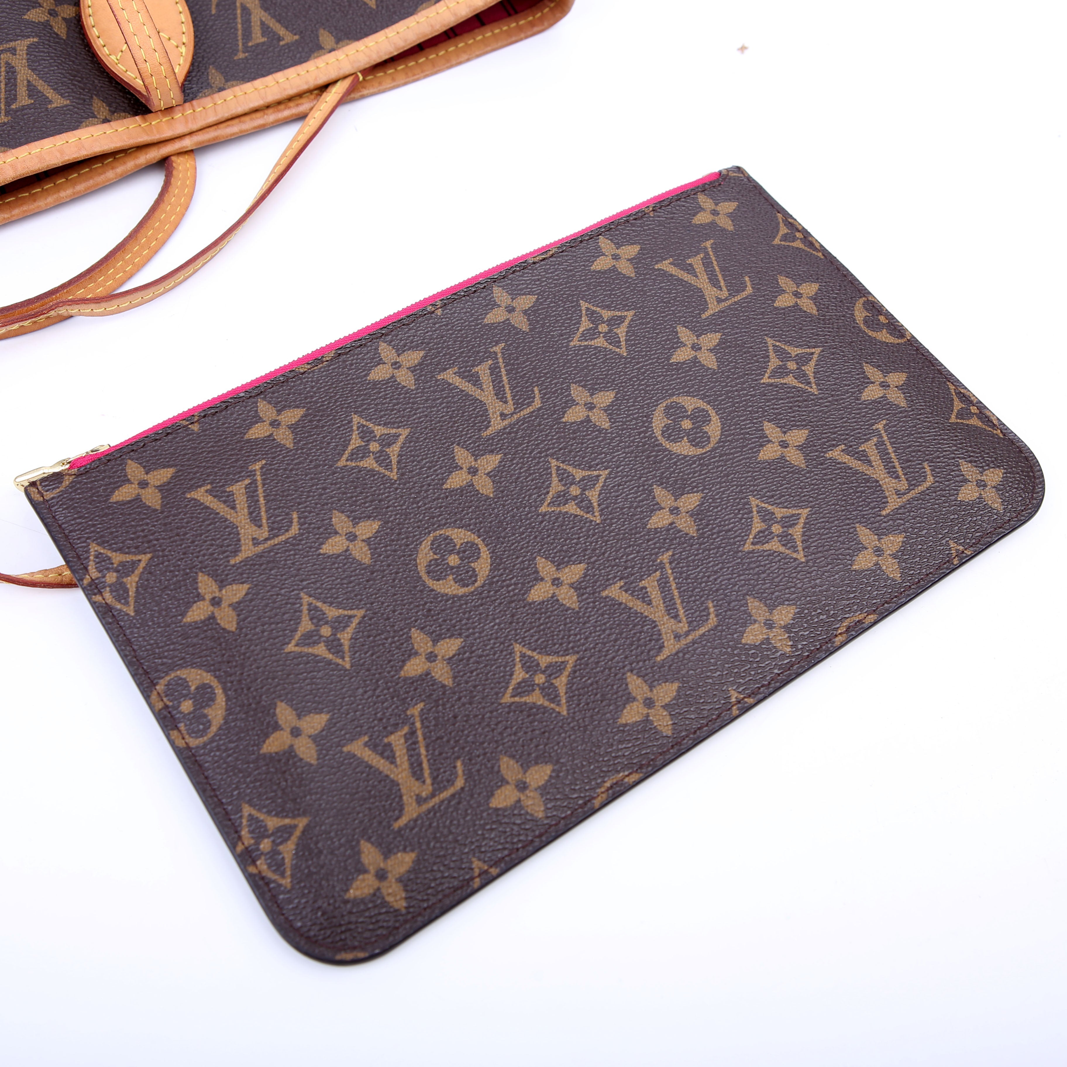 Neverfull With Wallet MM Monogram Pink
