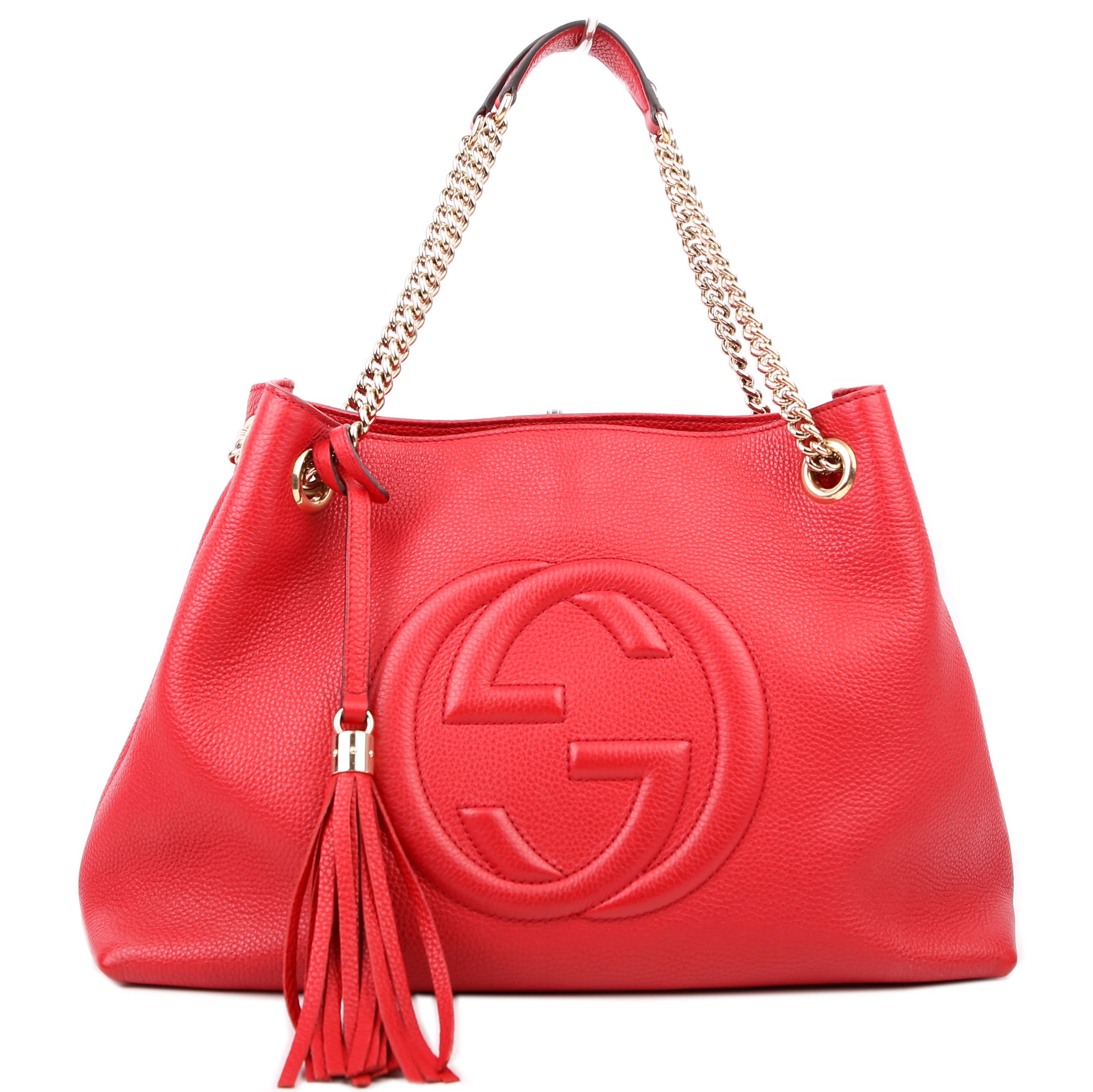 Gucci 536196 Soho Chain Tote Newer Red