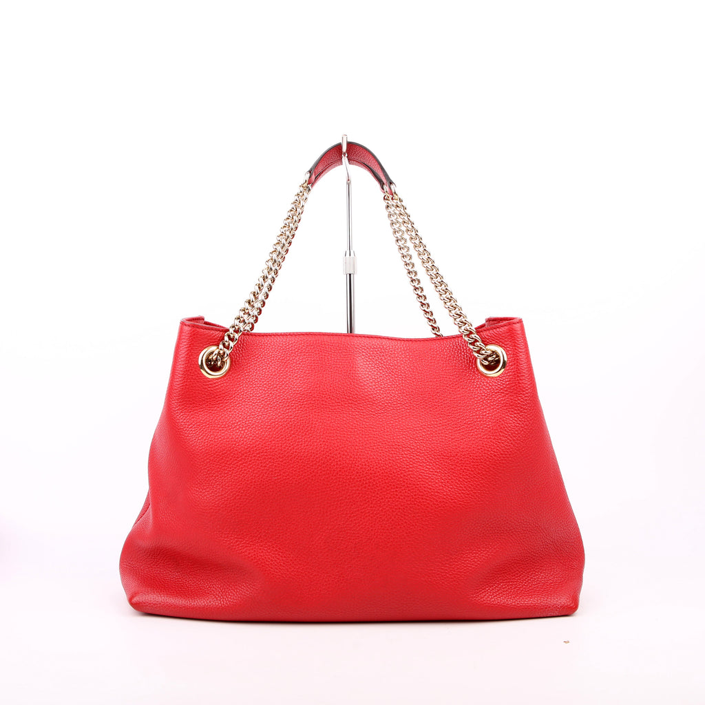 Gucci 536196 Soho Chain Tote Newer Red