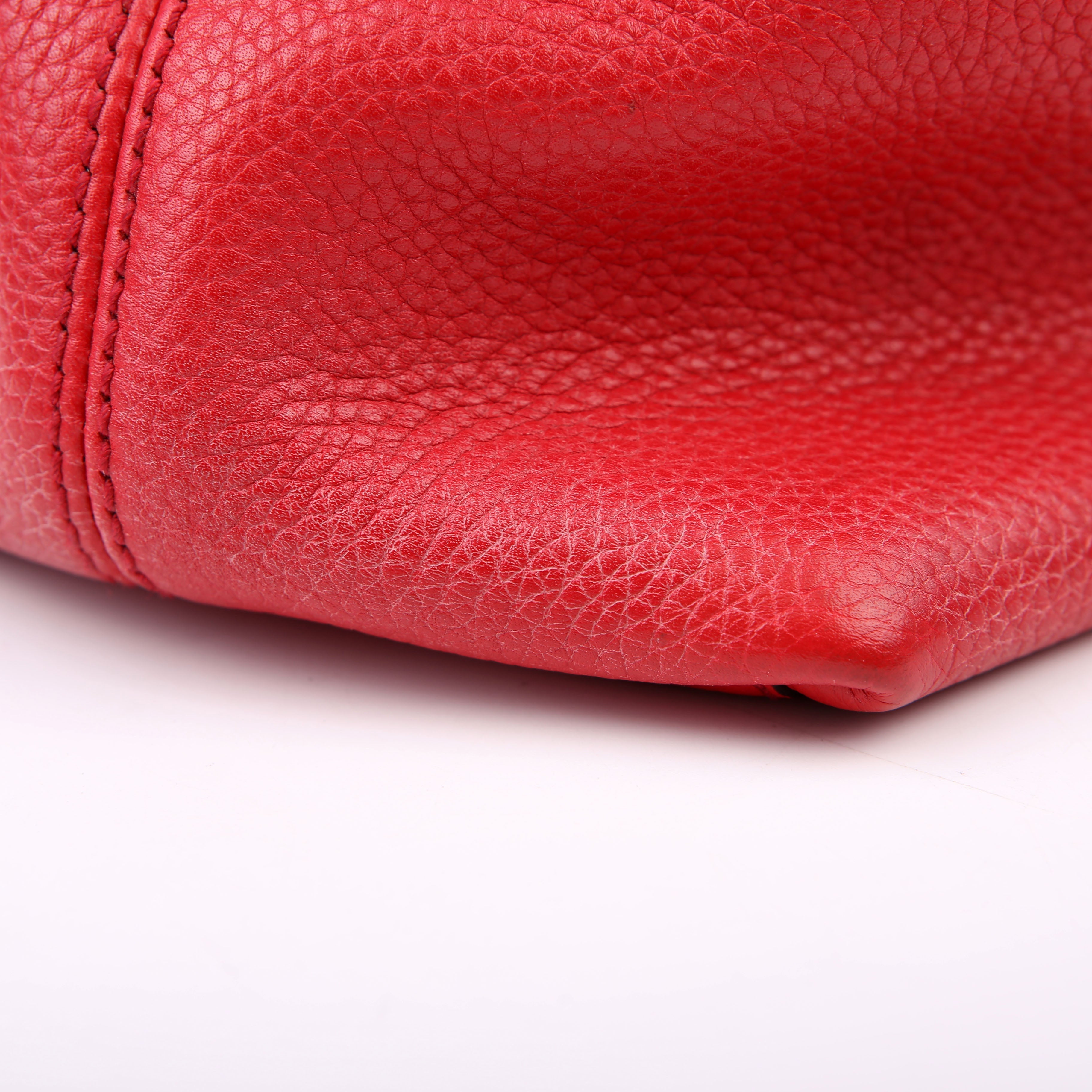 Gucci 536196 Soho Chain Tote Newer Red
