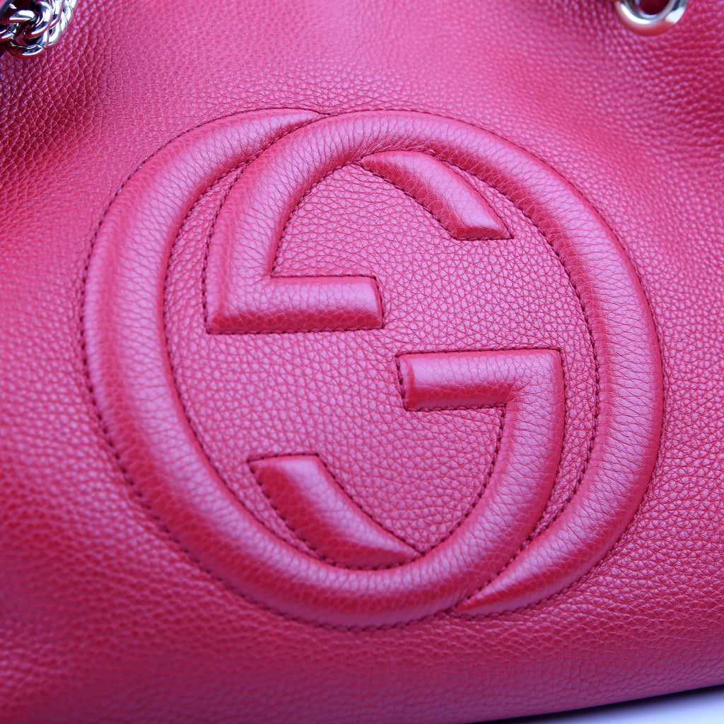 Gucci 536196 Soho Chain Tote Newer Red