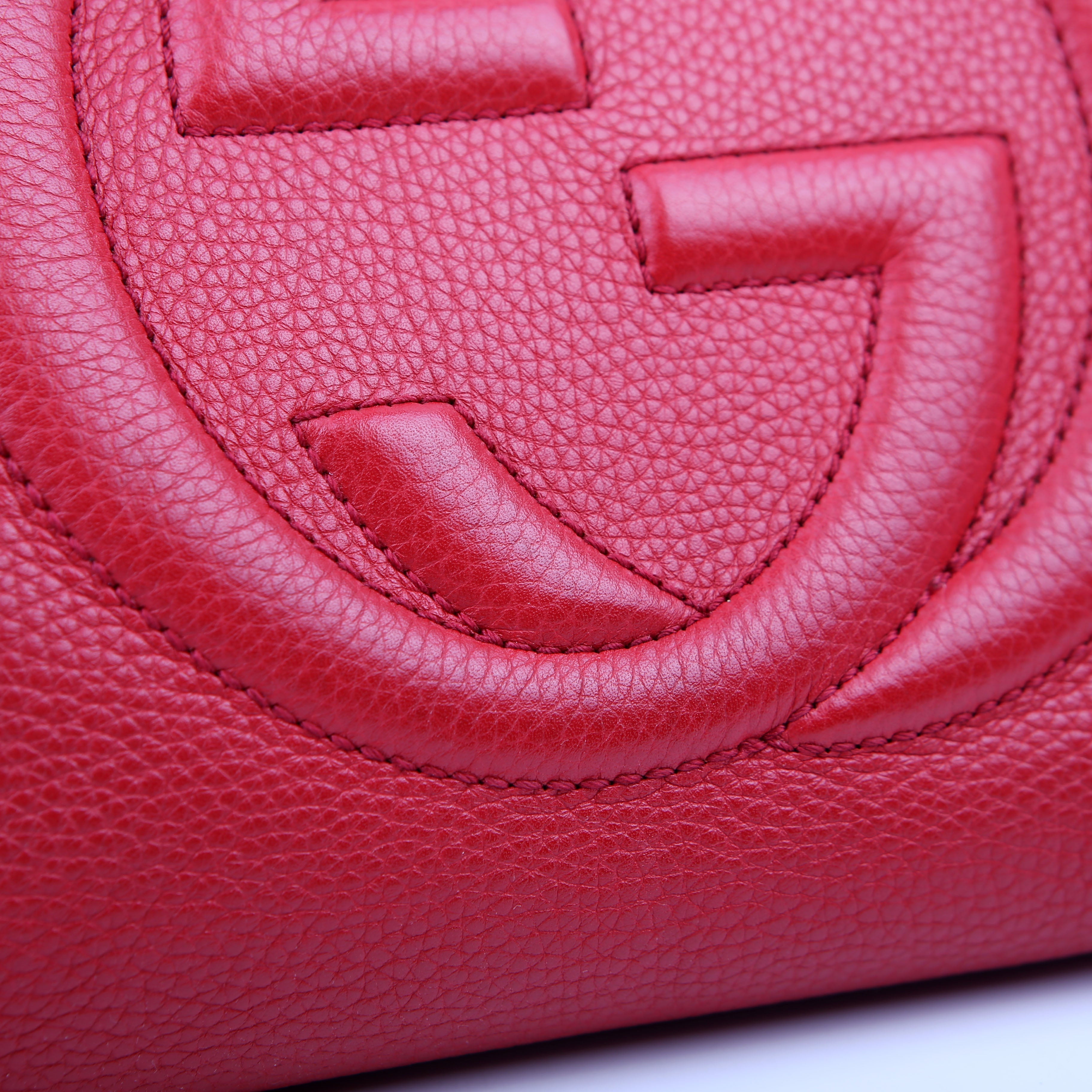 Gucci 536196 Soho Chain Tote Newer Red