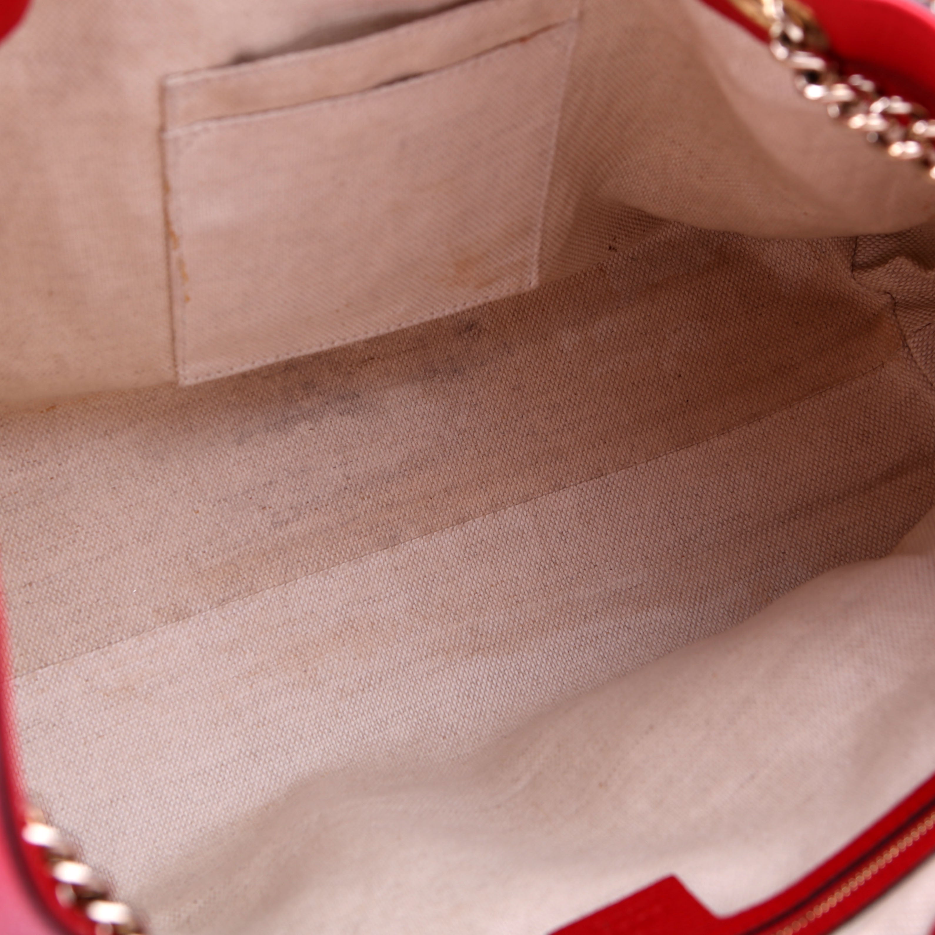 Gucci 536196 Soho Chain Tote Newer Red
