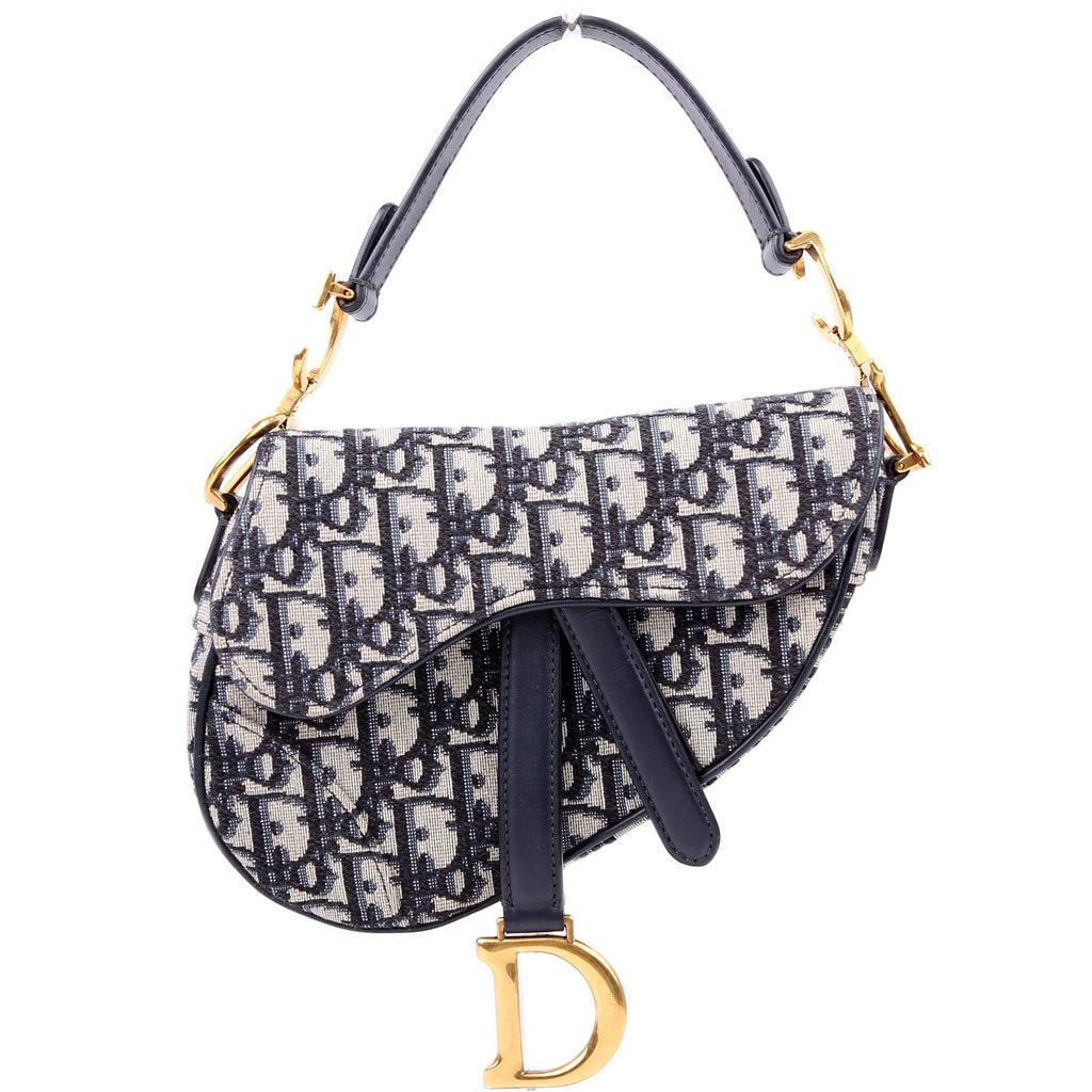 Dior Saddle Bag Mini Oblique Navy