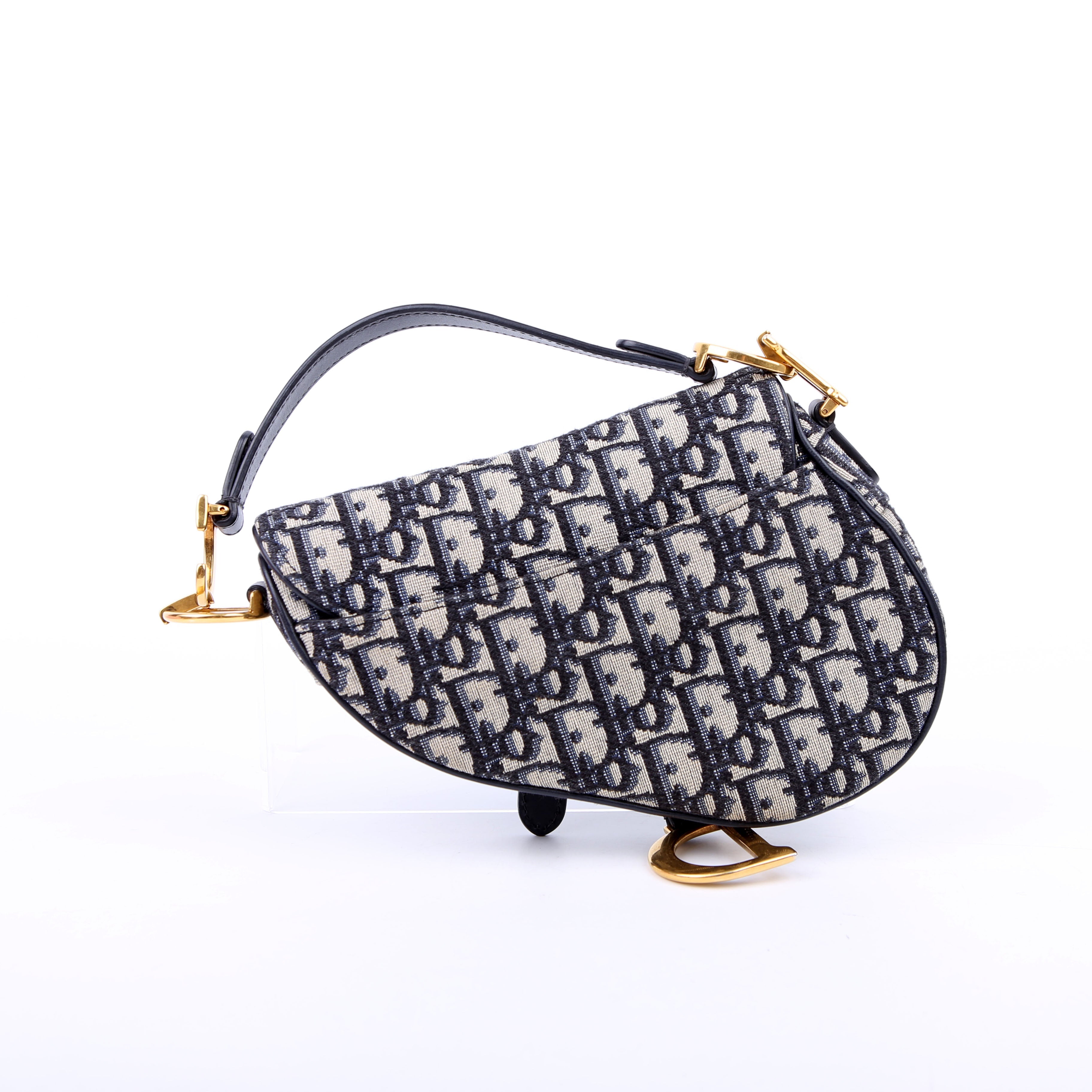 Dior Saddle Bag Mini Oblique Navy